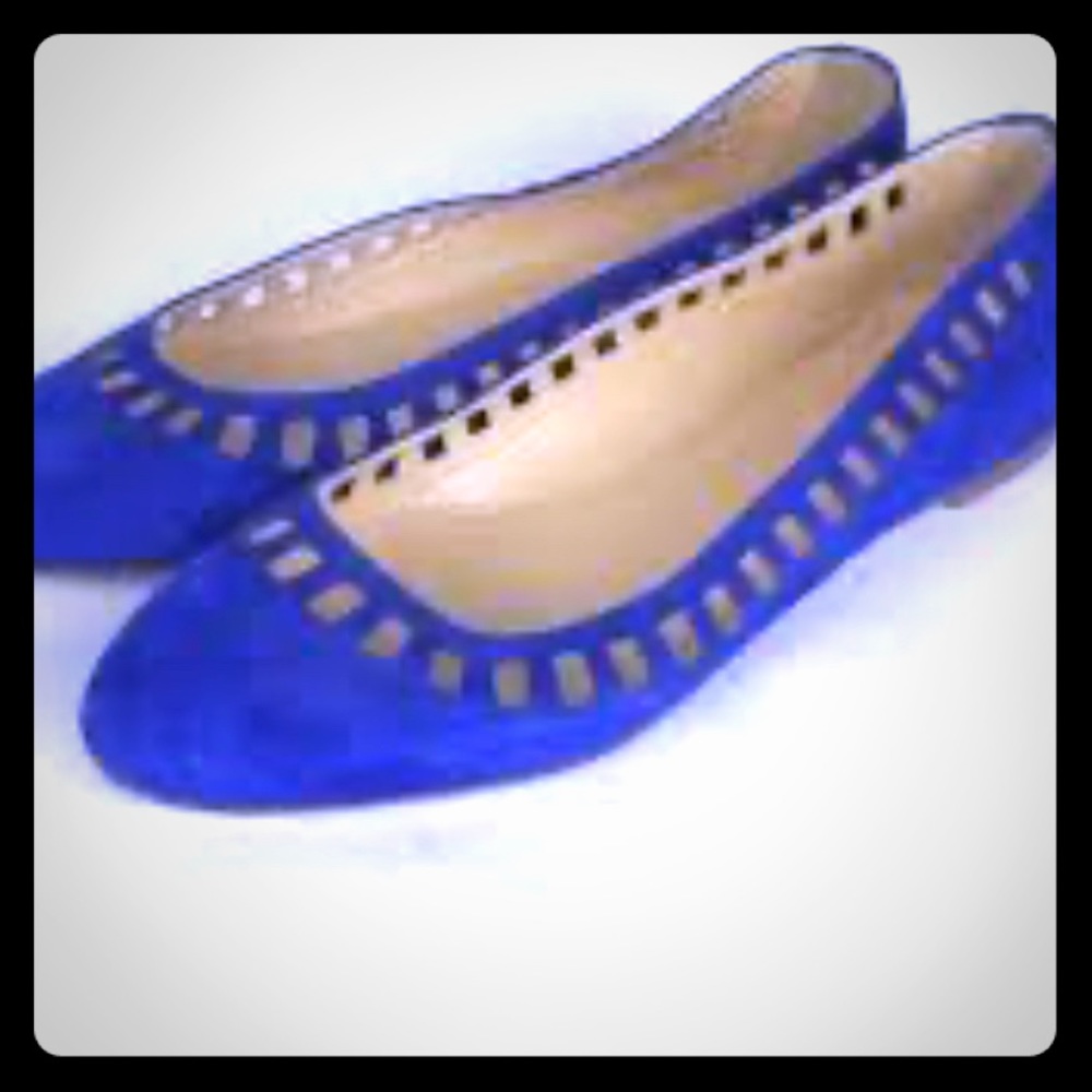 Jcrew lattice suede flats